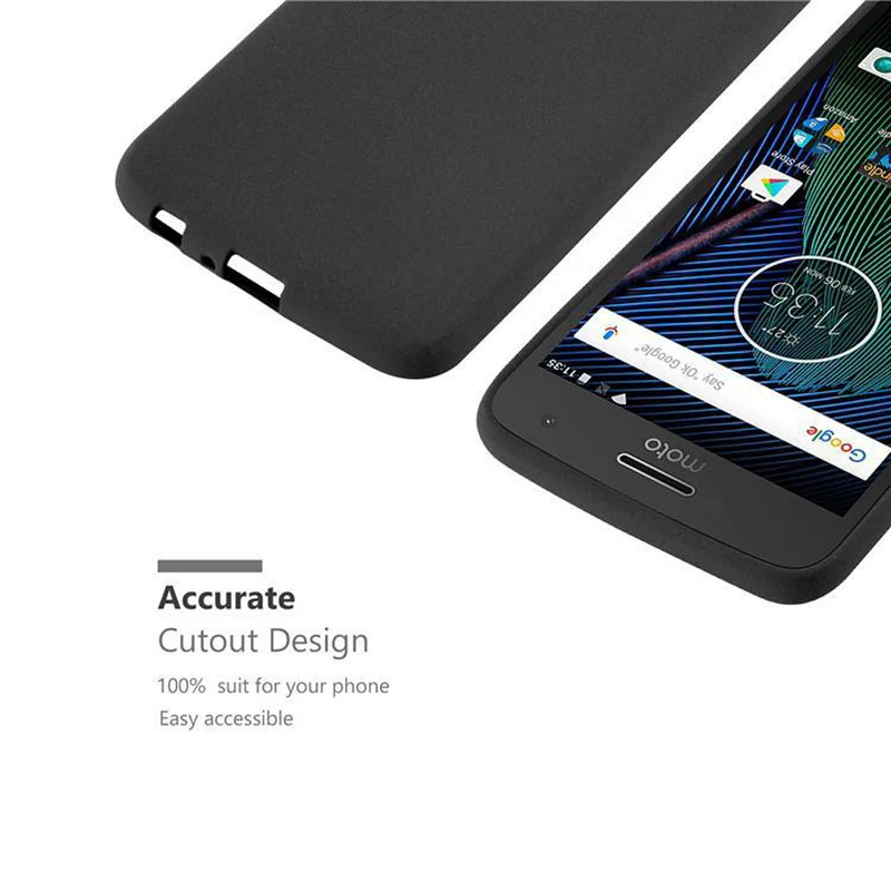 Cadorabo Hülle kompatibel mit Motorola MOTO G5 Schutzhülle aus flexiblem TPU Silikon