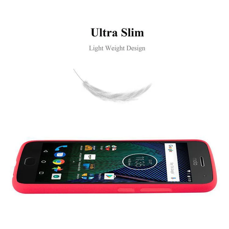 Cadorabo Hülle kompatibel mit Motorola MOTO G5 Schutzhülle aus flexiblem TPU Silikon