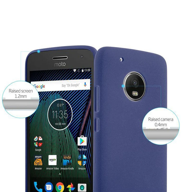Cadorabo Hülle kompatibel mit Motorola MOTO G5 Schutzhülle aus flexiblem TPU Silikon