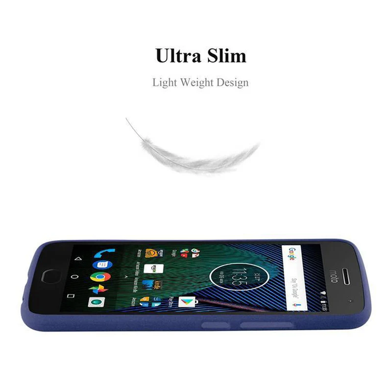 Cadorabo Hülle kompatibel mit Motorola MOTO G5 Schutzhülle aus flexiblem TPU Silikon