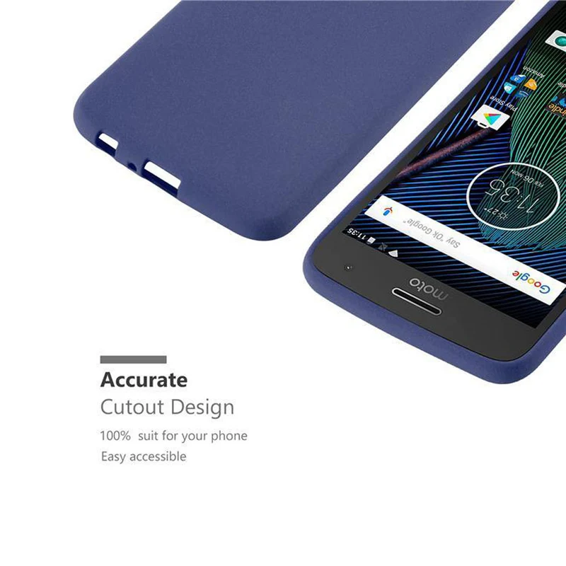 Cadorabo Hülle kompatibel mit Motorola MOTO G5 Schutzhülle aus flexiblem TPU Silikon