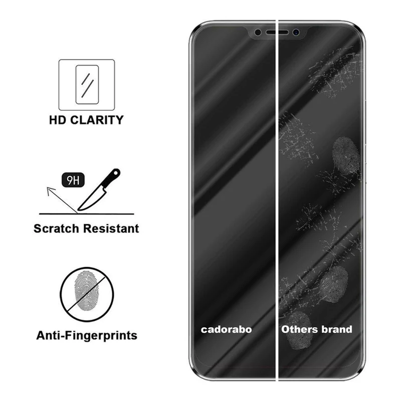 Cadorabo Panzer Folie kompatibel mit Lenovo Z5 - Schutzfolie Gehärtetes (Tempered) Display-Schutzglas in 9H Härte mit 3D Touch Kompatibilität