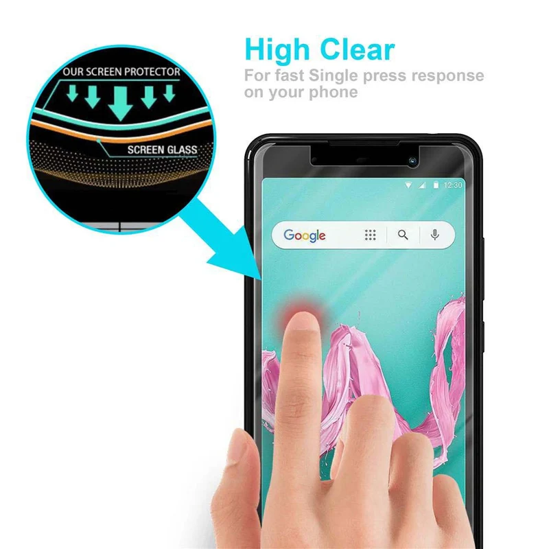 Cadorabo Panzer Folie kompatibel mit WIKO LENNY 5 - Schutzfolie Gehärtetes (Tempered) Display-Schutzglas in 9H Härte mit 3D Touch Kompatibilität