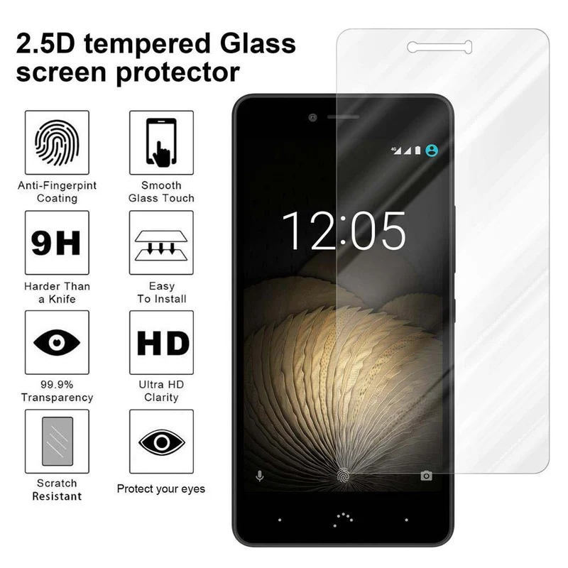Cadorabo Panzer Folie kompatibel mit BQ Aquaris U PLUS - Schutzfolie Gehärtetes (Tempered) Display-Schutzglas in 9H Härte mit 3D Touch Kompatibilität