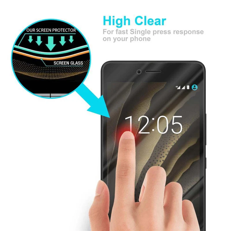 Cadorabo Panzer Folie kompatibel mit BQ Aquaris U / U LITE - Schutzfolie Gehärtetes (Tempered) Display-Schutzglas in 9H Härte mit 3D Touch Kompatibilität