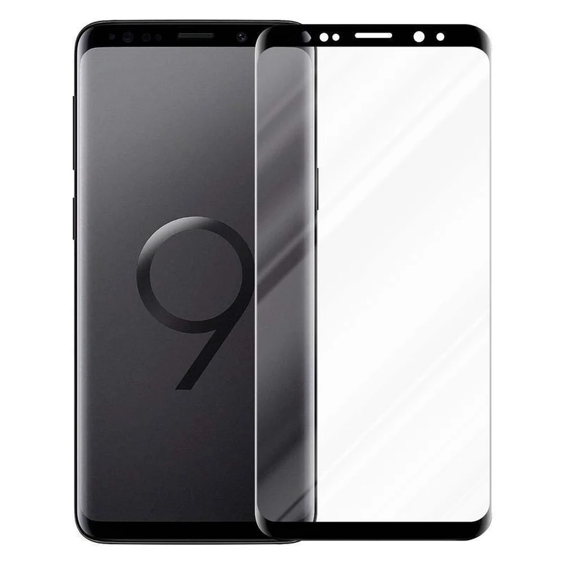 Cadorabo Vollbild Panzer Folie kompatibel mit Samsung Galaxy S9 - Schutzfolie Gehärtetes (Tempered) Display-Schutzglas in 9H Härte mit 3D Touch