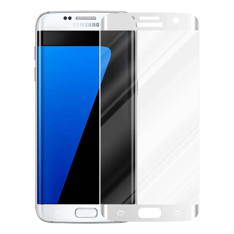 Cadorabo Vollbild Panzer Folie kompatibel mit Samsung Galaxy S7 EDGE - Schutzfolie Gehärtetes (Tempered) Display-Schutzglas in 9H Härte mit 3D Touch