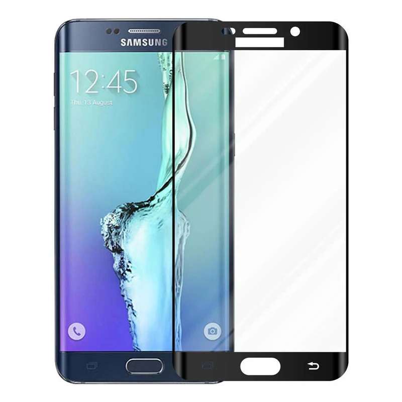 Cadorabo Vollbild Panzer Folie kompatibel mit Samsung Galaxy S6 EDGE PLUS - Schutzfolie Gehärtetes (Tempered) Display-Schutzglas in 9H Härte mit 3D Touch