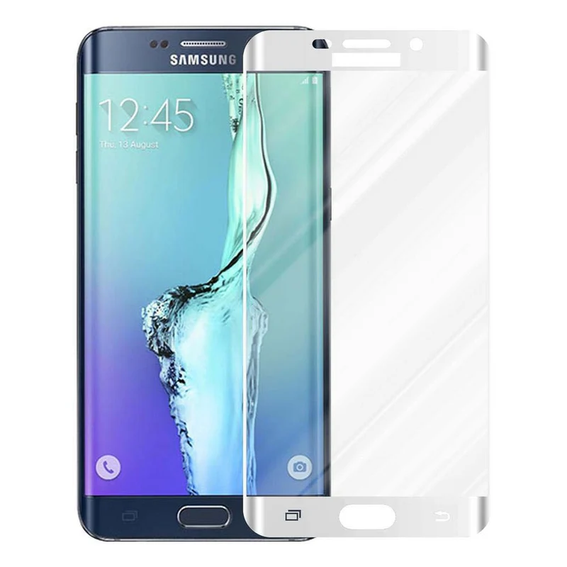 Cadorabo Vollbild Panzer Folie kompatibel mit Samsung Galaxy S6 EDGE PLUS - Schutzfolie Gehärtetes (Tempered) Display-Schutzglas in 9H Härte mit 3D Touch