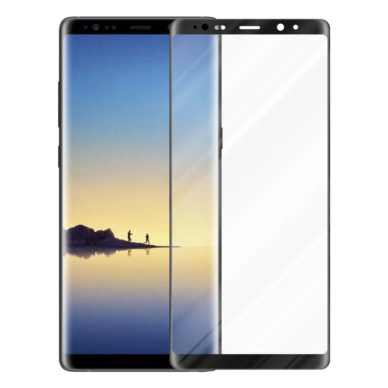 Cadorabo Vollbild Panzer Folie kompatibel mit Samsung Galaxy NOTE 8 - Schutzfolie Gehärtetes (Tempered) Display-Schutzglas in 9H Härte mit 3D Touch