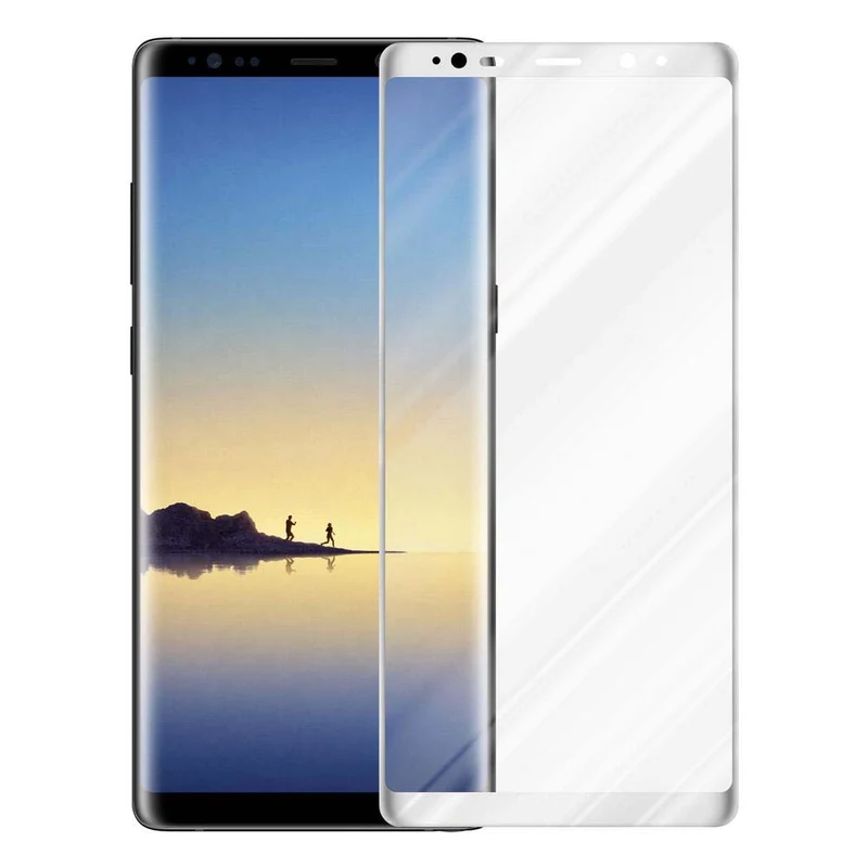 Cadorabo Vollbild Panzer Folie kompatibel mit Samsung Galaxy NOTE 8 - Schutzfolie Gehärtetes (Tempered) Display-Schutzglas in 9H Härte mit 3D Touch