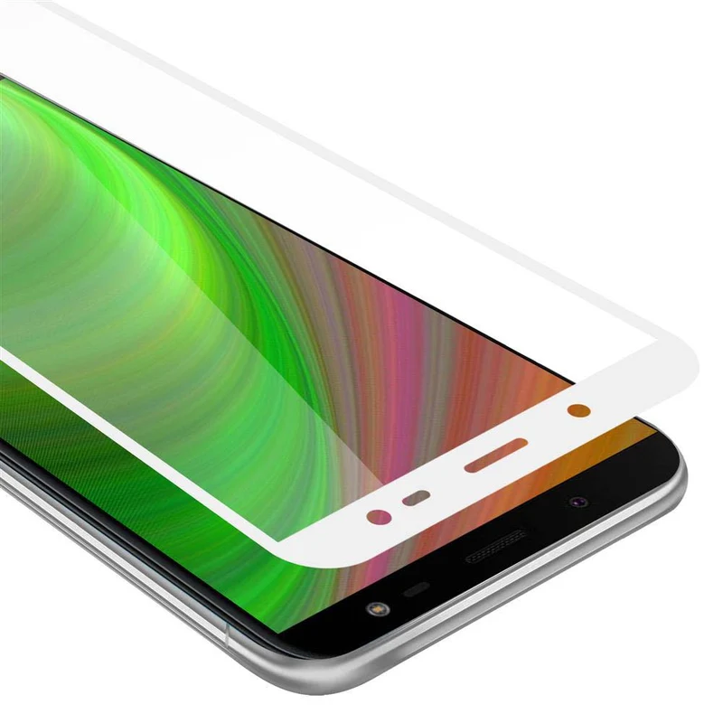 Cadorabo Vollbild Panzer Folie kompatibel mit Samsung Galaxy J6 2018 - Schutzfolie Gehärtetes (Tempered) Display-Schutzglas in 9H Härte mit 3D Touch