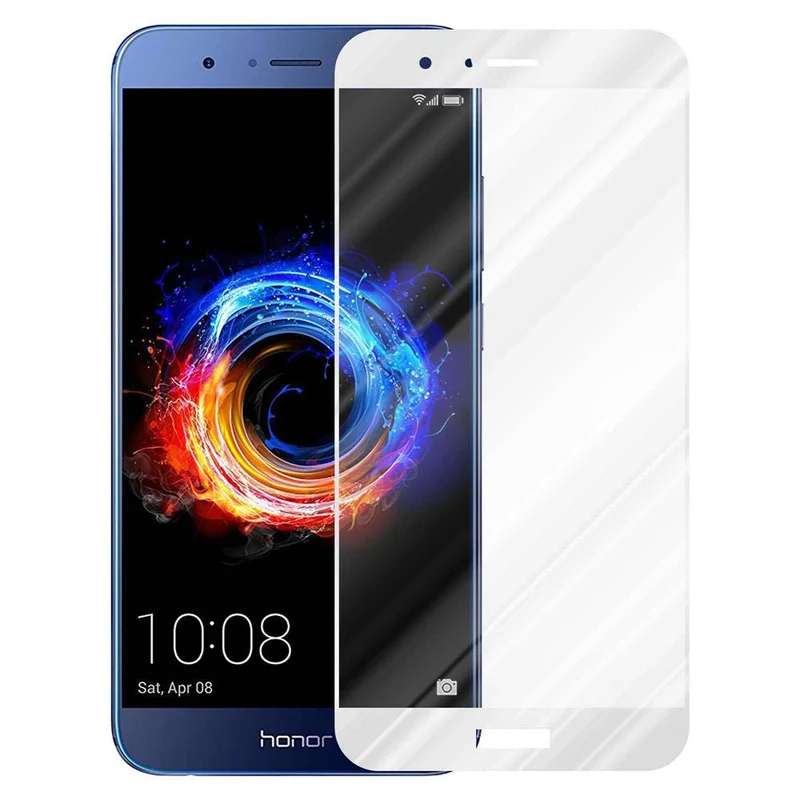 Cadorabo Vollbild Panzer Folie kompatibel mit Honor 8 PRO - Schutzfolie Gehärtetes (Tempered) Display-Schutzglas in 9H Härte mit 3D Touch