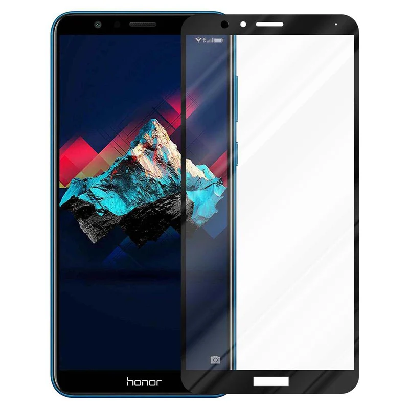 Cadorabo Vollbild Panzer Folie kompatibel mit Honor 7X - Schutzfolie Gehärtetes (Tempered) Display-Schutzglas in 9H Härte mit 3D Touch
