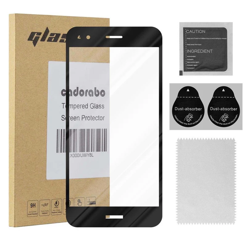 Cadorabo Vollbild Panzer Folie kompatibel mit Huawei Y6 PRO 2017 - Schutzfolie Gehärtetes (Tempered) Display-Schutzglas in 9H Härte mit 3D Touch