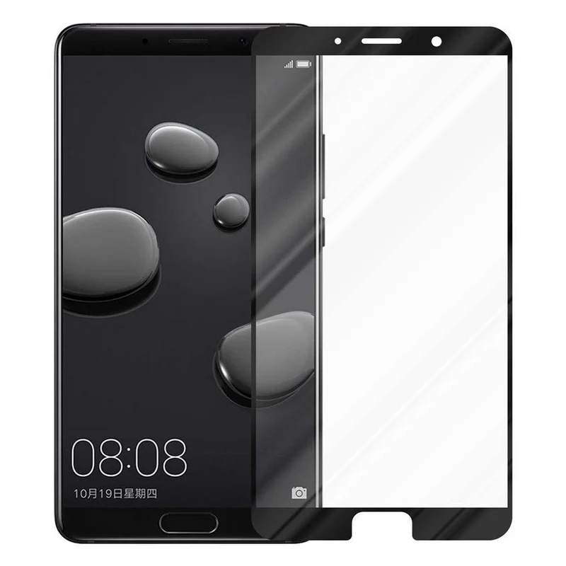 Cadorabo Vollbild Panzer Folie kompatibel mit Huawei MATE 10 / NOVA 2i - Schutzfolie Gehärtetes (Tempered) Display-Schutzglas in 9H Härte mit 3D Touch