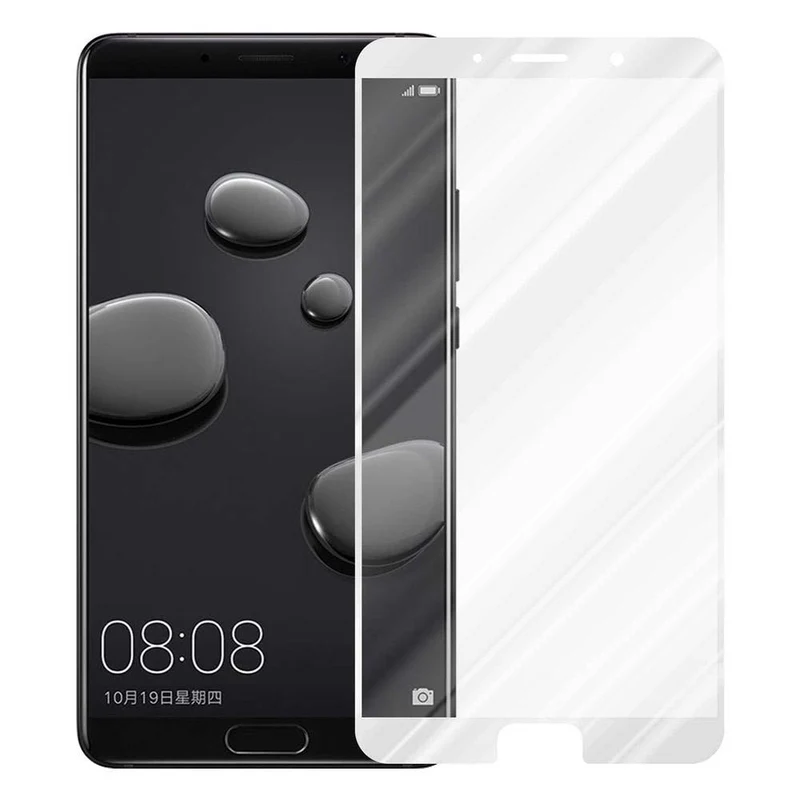 Cadorabo Vollbild Panzer Folie kompatibel mit Huawei MATE 10 / NOVA 2i - Schutzfolie Gehärtetes (Tempered) Display-Schutzglas in 9H Härte mit 3D Touch