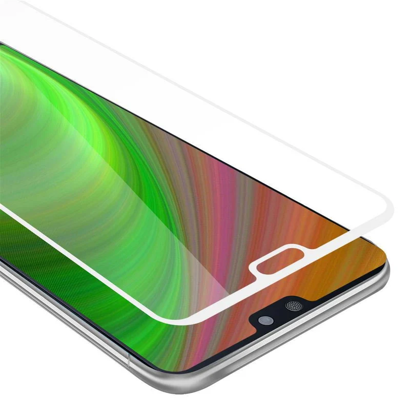 Cadorabo Vollbild Panzer Folie kompatibel mit Huawei P20 - Schutzfolie Gehärtetes (Tempered) Display-Schutzglas in 9H Härte mit 3D Touch