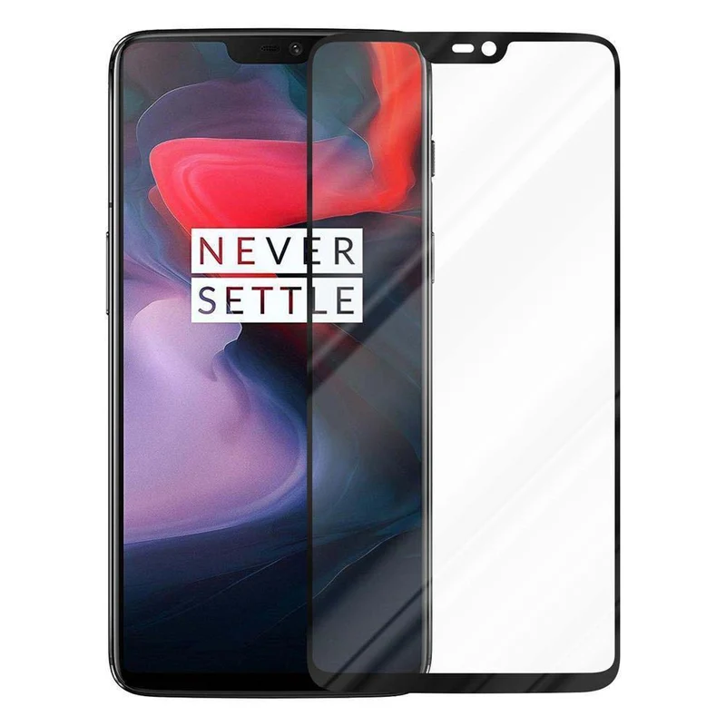 Cadorabo Vollbild Panzer Folie kompatibel mit OnePlus 6 - Schutzfolie Gehärtetes (Tempered) Display-Schutzglas in 9H Härte mit 3D Touch