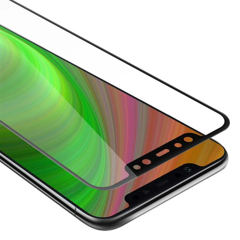 Cadorabo Vollbild Panzer Folie kompatibel mit Xiaomi Mi 8 - Schutzfolie Gehärtetes (Tempered) Display-Schutzglas in 9H Härte mit 3D Touch