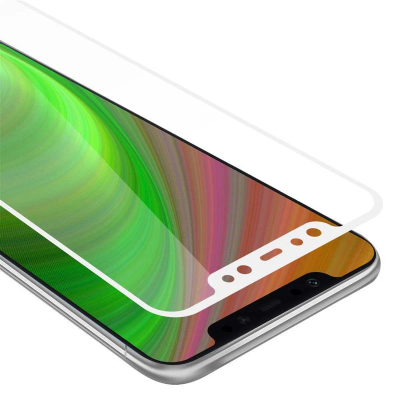 Cadorabo Vollbild Panzer Folie kompatibel mit Xiaomi Mi 8 - Schutzfolie Gehärtetes (Tempered) Display-Schutzglas in 9H Härte mit 3D Touch