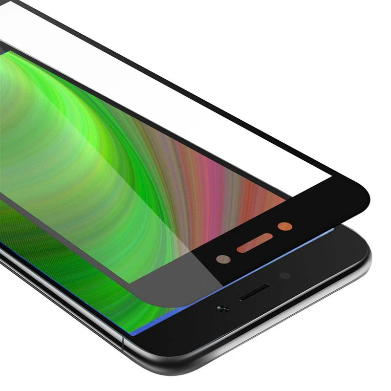 Cadorabo Vollbild Panzer Folie kompatibel mit Xiaomi RedMi 5A - Schutzfolie Gehärtetes (Tempered) Display-Schutzglas in 9H Härte mit 3D Touch