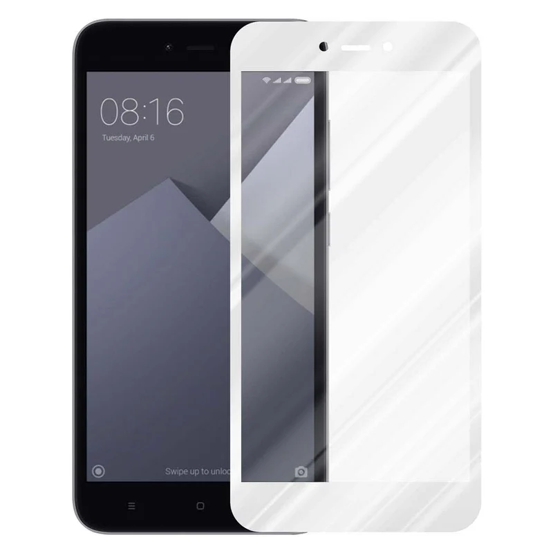 Cadorabo Vollbild Panzer Folie kompatibel mit Xiaomi RedMi NOTE 5A - Schutzfolie Gehärtetes (Tempered) Display-Schutzglas in 9H Härte mit 3D Touch