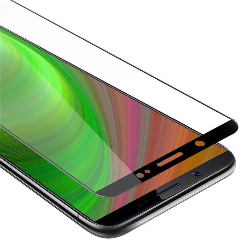 Cadorabo Vollbild Panzer Folie kompatibel mit Vivo V7 - Schutzfolie Gehärtetes (Tempered) Display-Schutzglas in 9H Härte mit 3D Touch