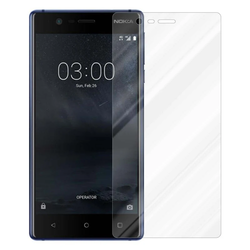 Cadorabo Panzer Folie kompatibel mit Nokia 3,1 - Schutzfolie Gehärtetes (Tempered) Display-Schutzglas in 9H Härte mit 3D Touch Kompatibilität