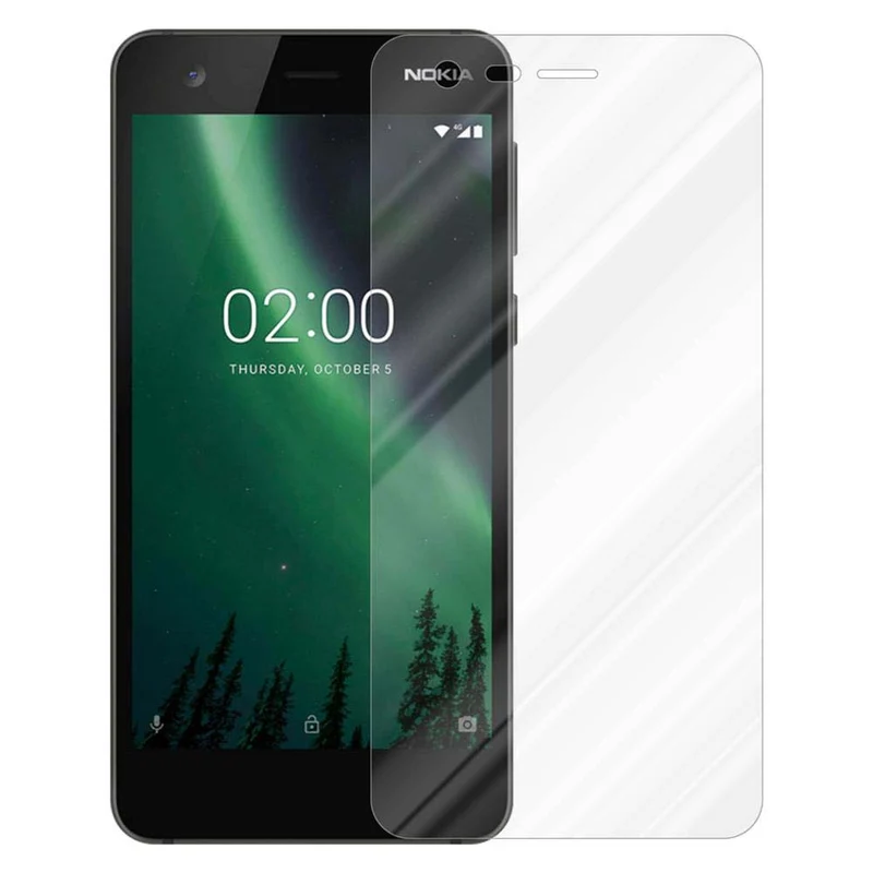 Cadorabo Panzer Folie kompatibel mit Nokia 2,1 - Schutzfolie Gehärtetes (Tempered) Display-Schutzglas in 9H Härte mit 3D Touch Kompatibilität