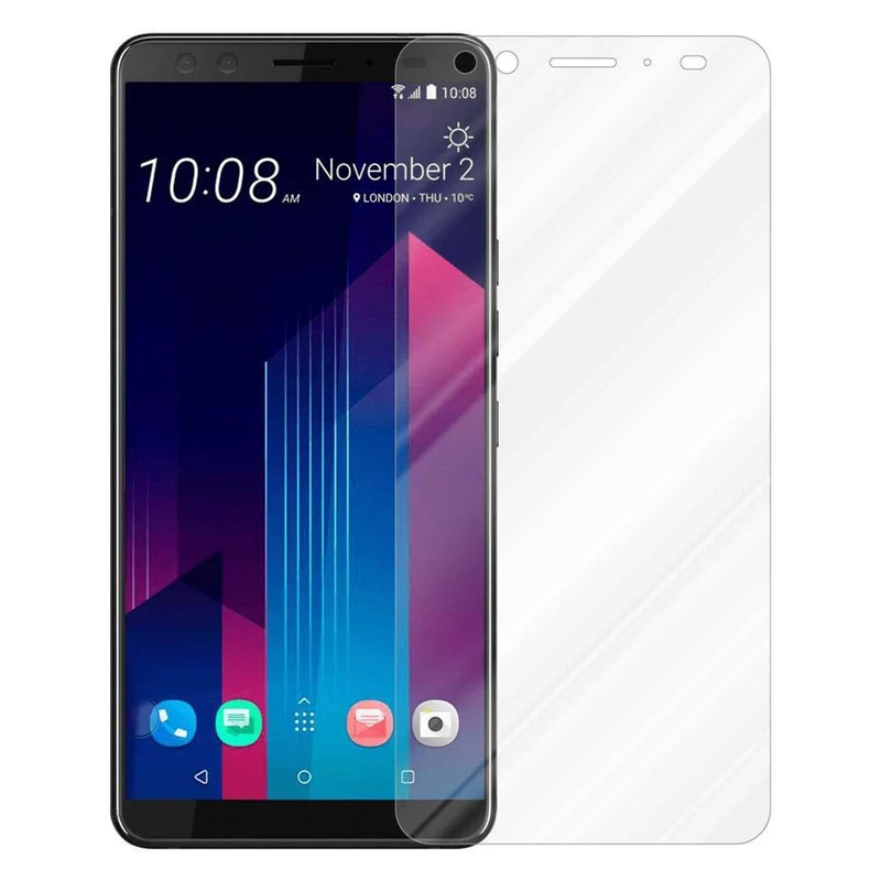 Cadorabo Panzer Folie kompatibel mit HTC U12 PLUS - Schutzfolie Gehärtetes (Tempered) Display-Schutzglas in 9H Härte mit 3D Touch Kompatibilität