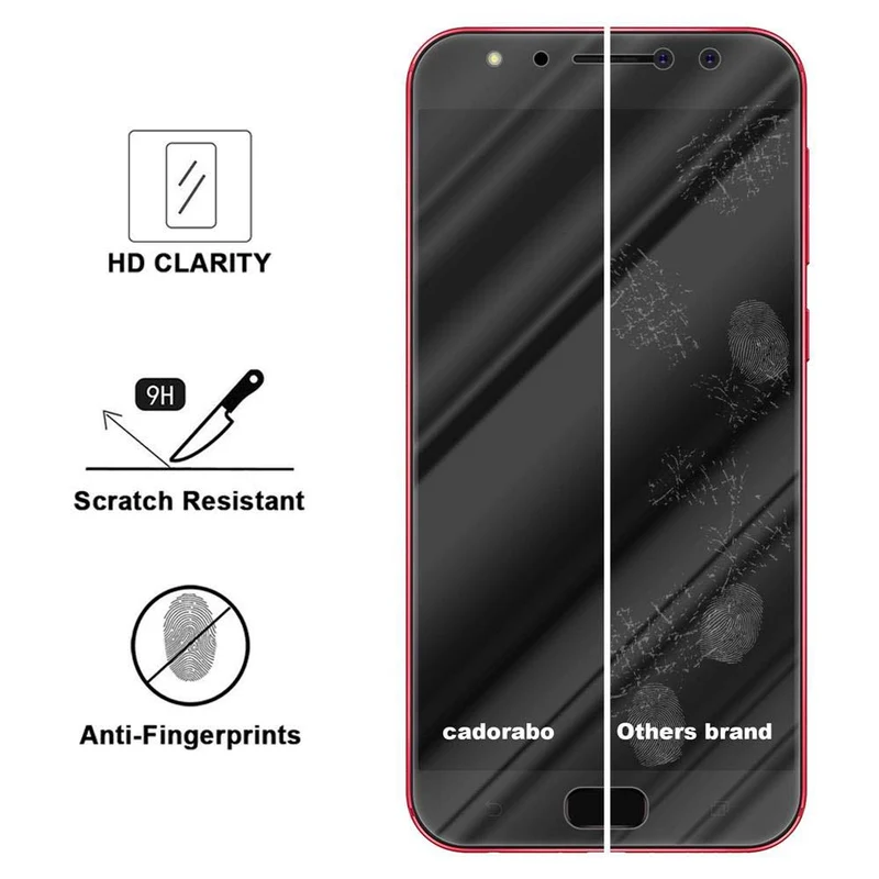 Cadorabo Panzer Folie kompatibel mit Asus ZenFone 4 Selfie PRO - Schutzfolie Gehärtetes (Tempered) Display-Schutzglas in 9H Härte mit 3D Touch Kompatibilität
