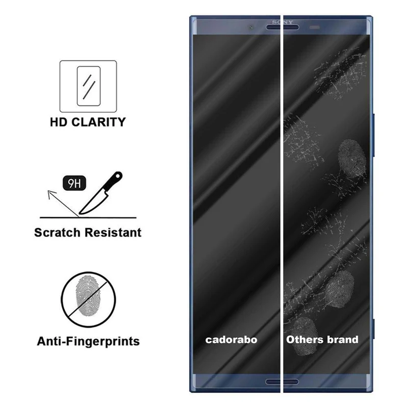 Cadorabo Panzer Folie kompatibel mit Sony Xperia XZ PRO - Schutzfolie Gehärtetes (Tempered) Display-Schutzglas in 9H Härte mit 3D Touch Kompatibilität
