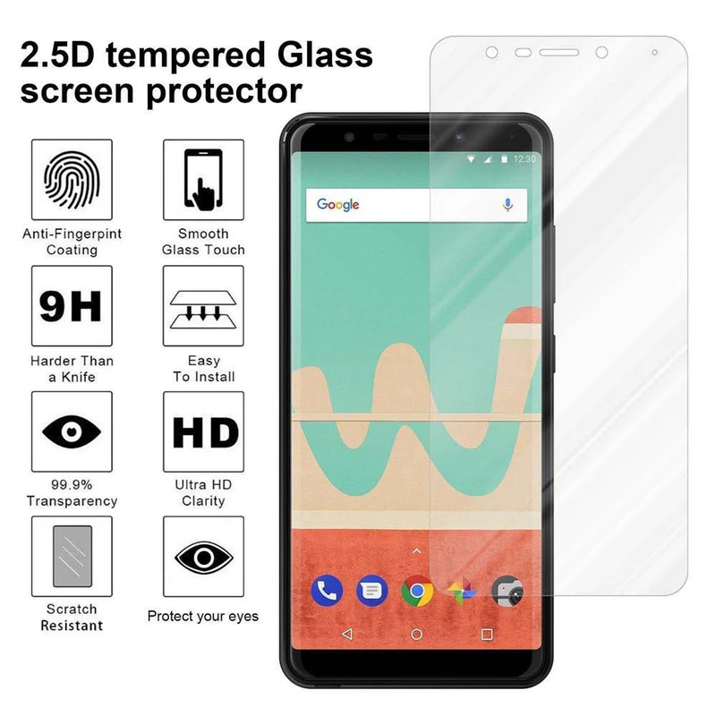Cadorabo Panzer Folie kompatibel mit WIKO VIEW GO - Schutzfolie Gehärtetes (Tempered) Display-Schutzglas in 9H Härte mit 3D Touch Kompatibilität