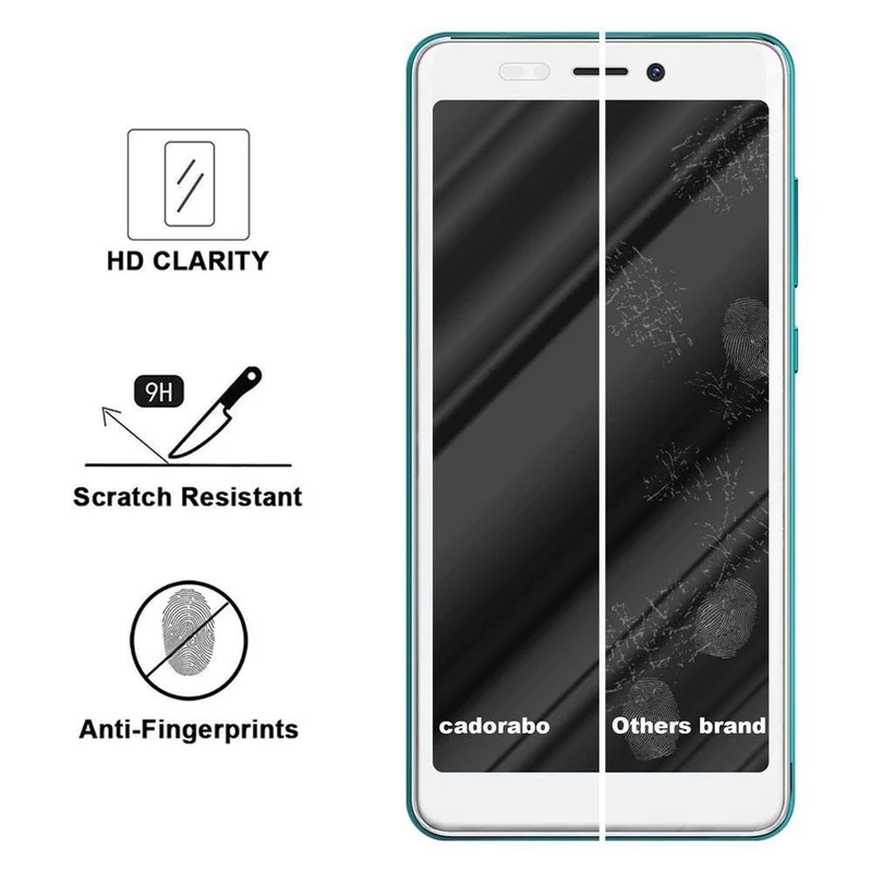 Cadorabo Panzer Folie kompatibel mit WIKO JERRY 3 - Schutzfolie Gehärtetes (Tempered) Display-Schutzglas in 9H Härte mit 3D Touch Kompatibilität