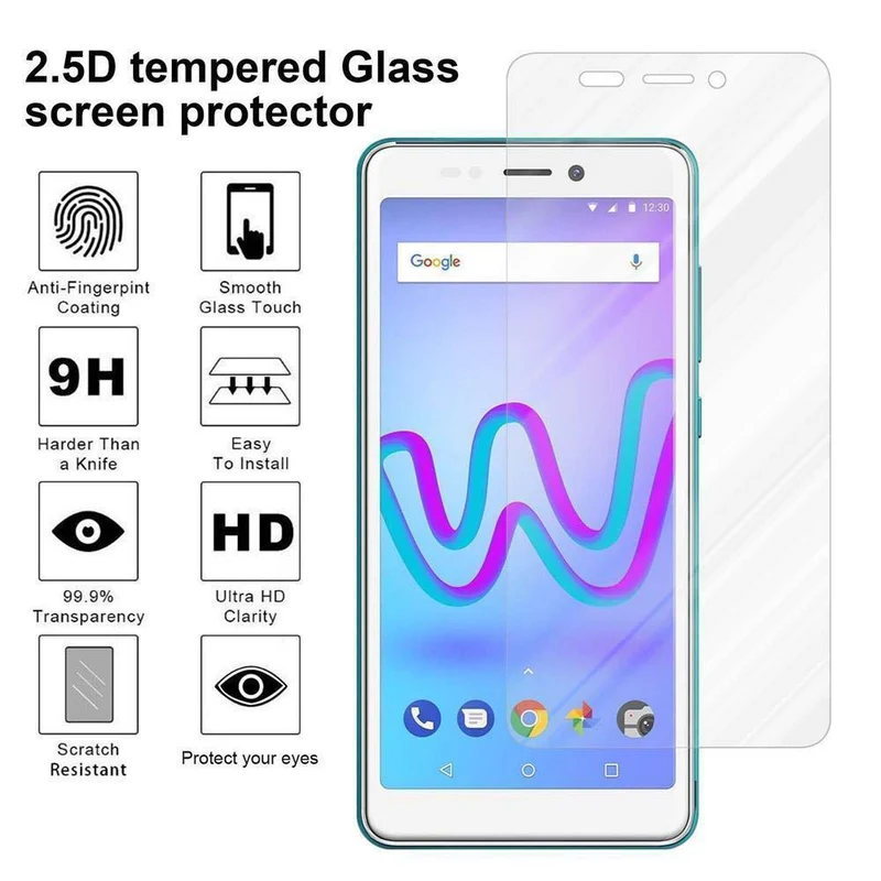 Cadorabo Panzer Folie kompatibel mit WIKO JERRY 3 - Schutzfolie Gehärtetes (Tempered) Display-Schutzglas in 9H Härte mit 3D Touch Kompatibilität