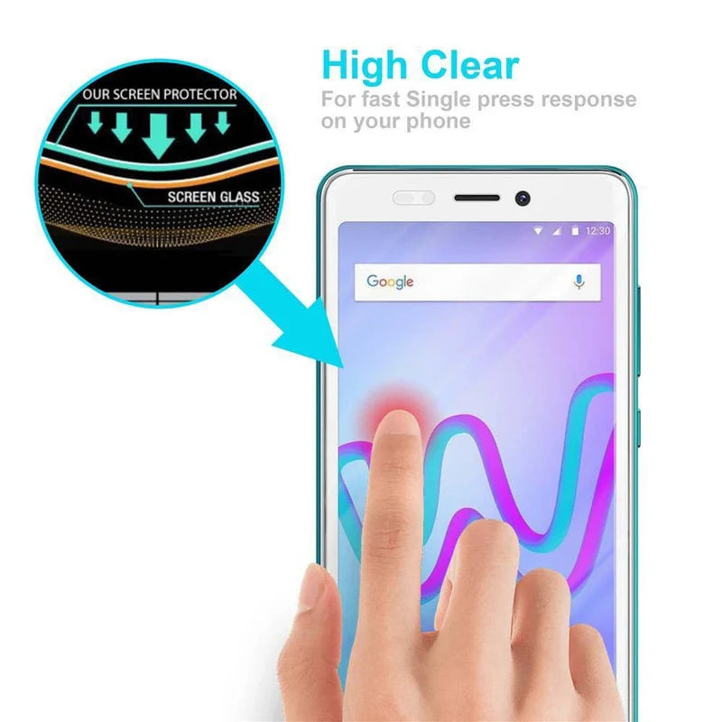 Cadorabo Panzer Folie kompatibel mit WIKO JERRY 3 - Schutzfolie Gehärtetes (Tempered) Display-Schutzglas in 9H Härte mit 3D Touch Kompatibilität