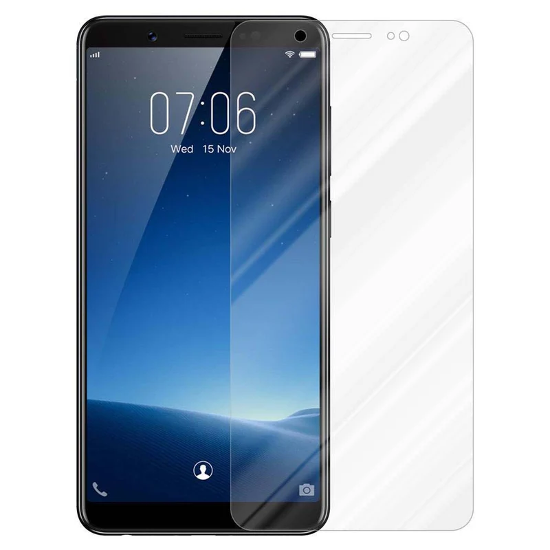 Cadorabo Panzer Folie kompatibel mit Vivo V7 PLUS - Schutzfolie Gehärtetes (Tempered) Display-Schutzglas in 9H Härte mit 3D Touch Kompatibilität