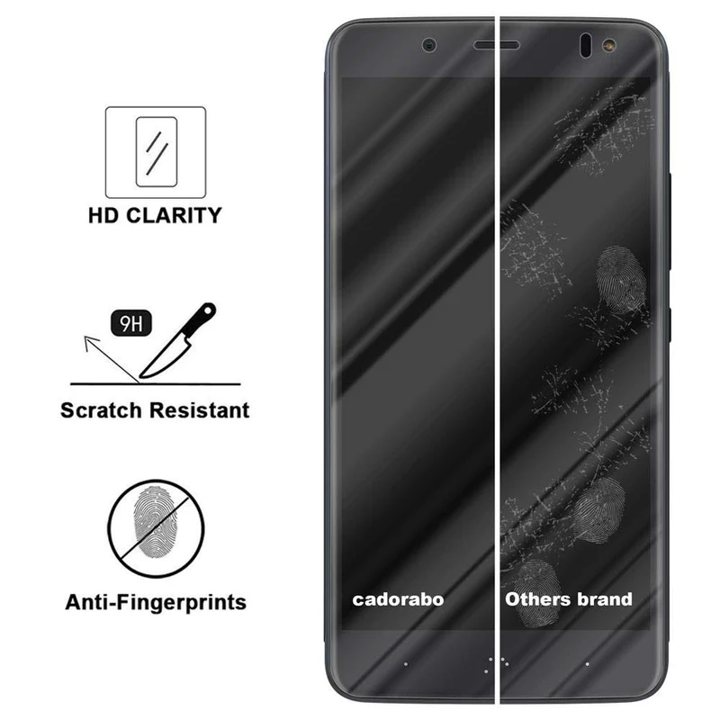 Cadorabo Panzer Folie kompatibel mit BQ Aquaris V / VS PLUS - Schutzfolie Gehärtetes (Tempered) Display-Schutzglas in 9H Härte mit 3D Touch Kompatibilität