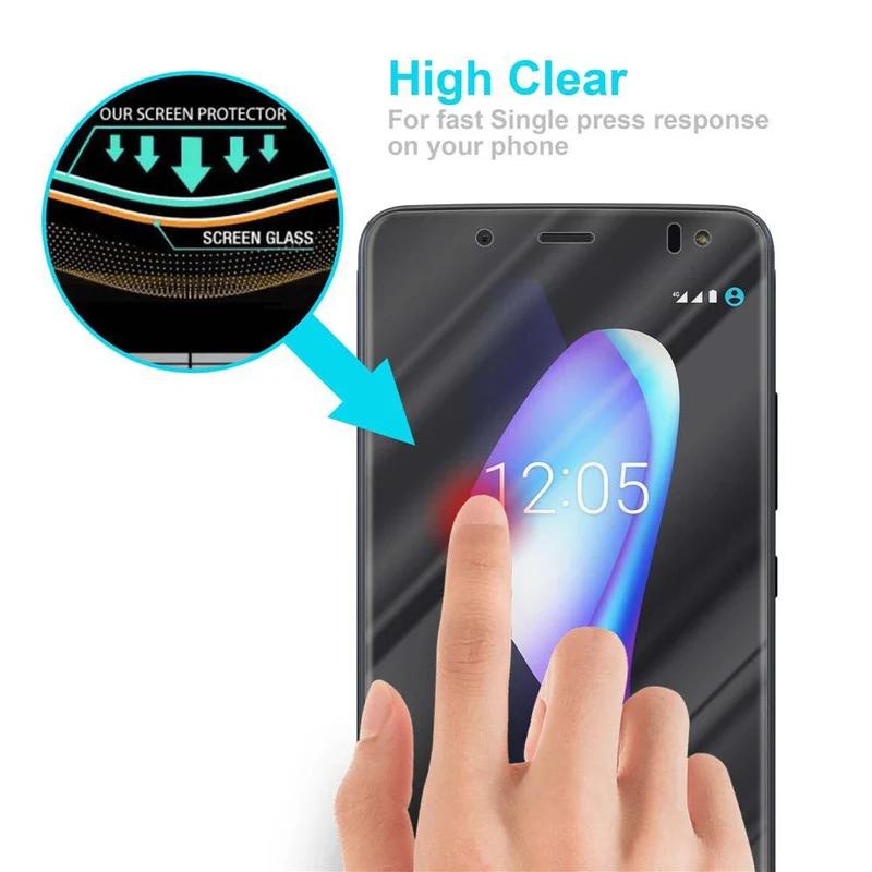 Cadorabo Panzer Folie kompatibel mit BQ Aquaris V / VS PLUS - Schutzfolie Gehärtetes (Tempered) Display-Schutzglas in 9H Härte mit 3D Touch Kompatibilität