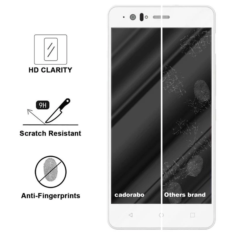 Cadorabo Panzer Folie kompatibel mit BQ Aquaris M5 - Schutzfolie Gehärtetes (Tempered) Display-Schutzglas in 9H Härte mit 3D Touch Kompatibilität