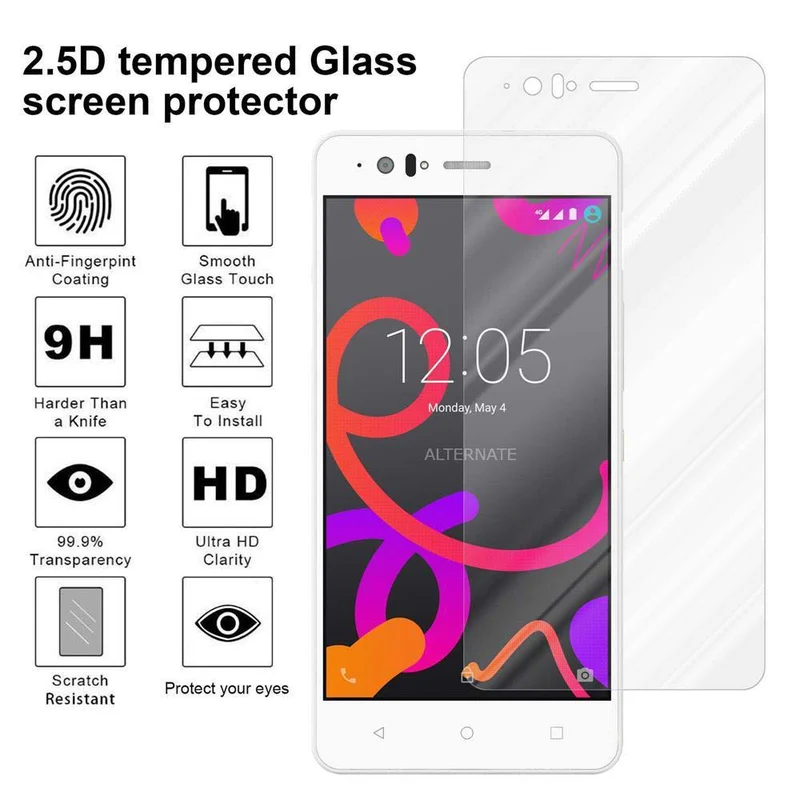 Cadorabo Panzer Folie kompatibel mit BQ Aquaris M5 - Schutzfolie Gehärtetes (Tempered) Display-Schutzglas in 9H Härte mit 3D Touch Kompatibilität