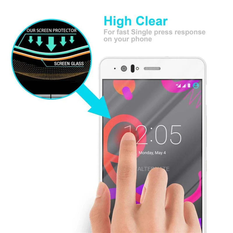 Cadorabo Panzer Folie kompatibel mit BQ Aquaris M5 - Schutzfolie Gehärtetes (Tempered) Display-Schutzglas in 9H Härte mit 3D Touch Kompatibilität