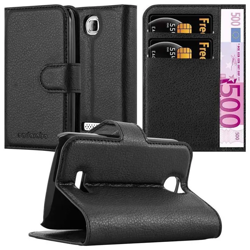 Cadorabo Hülle kompatibel mit WIKO CINK PLUS Schutzhülle mit Magnetverschluss, Standfunktion und Kartenfach