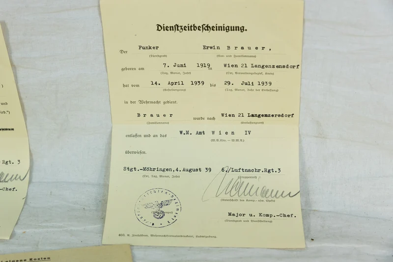 Konvolut WW2 Getriebe mit 16 Dokumenten