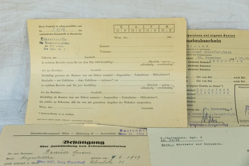 Konvolut WW2 Getriebe mit 16 Dokumenten