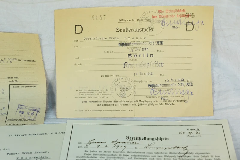 Konvolut WW2 Getriebe mit 16 Dokumenten