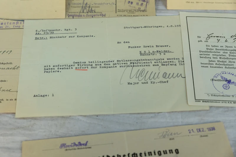 Konvolut WW2 Getriebe mit 16 Dokumenten