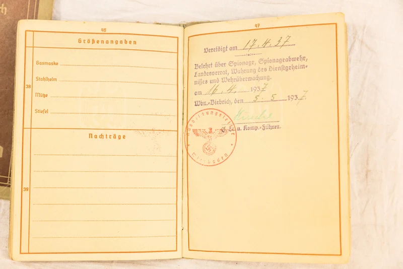 Konvolut Luftschutz mit Wehrpass