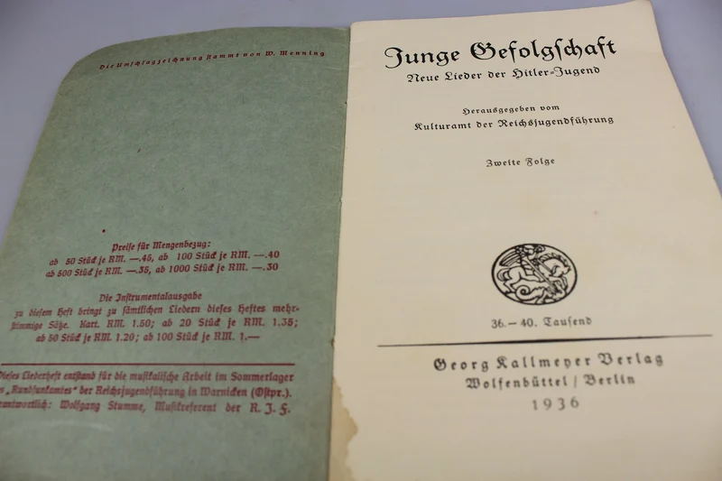 „Junge Gefalgschaft“ 1936 HJ-Heftpaar